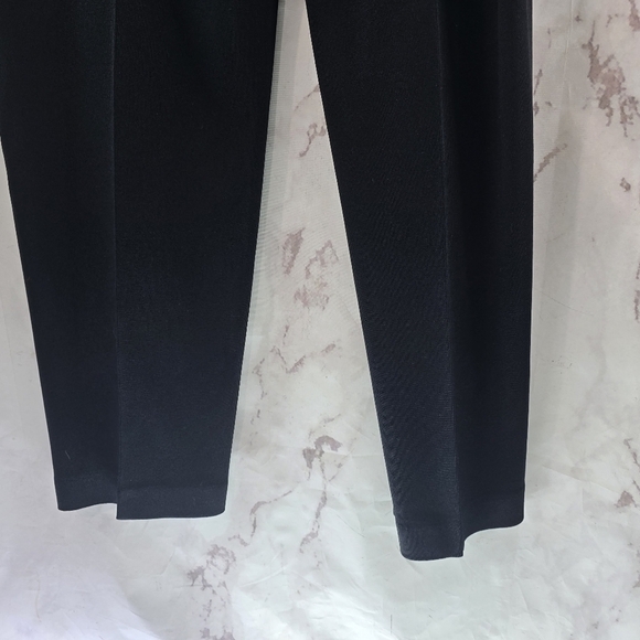 Exclusively Misook Pants Womens Medium Black High Rise Acryllic Dress Pull On - Picture 7 of 10